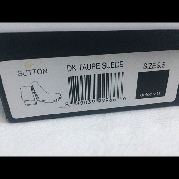 Dolce Vita Dark Taupe Suede Sutton Bootie 9.5 - Picture 5 of 9